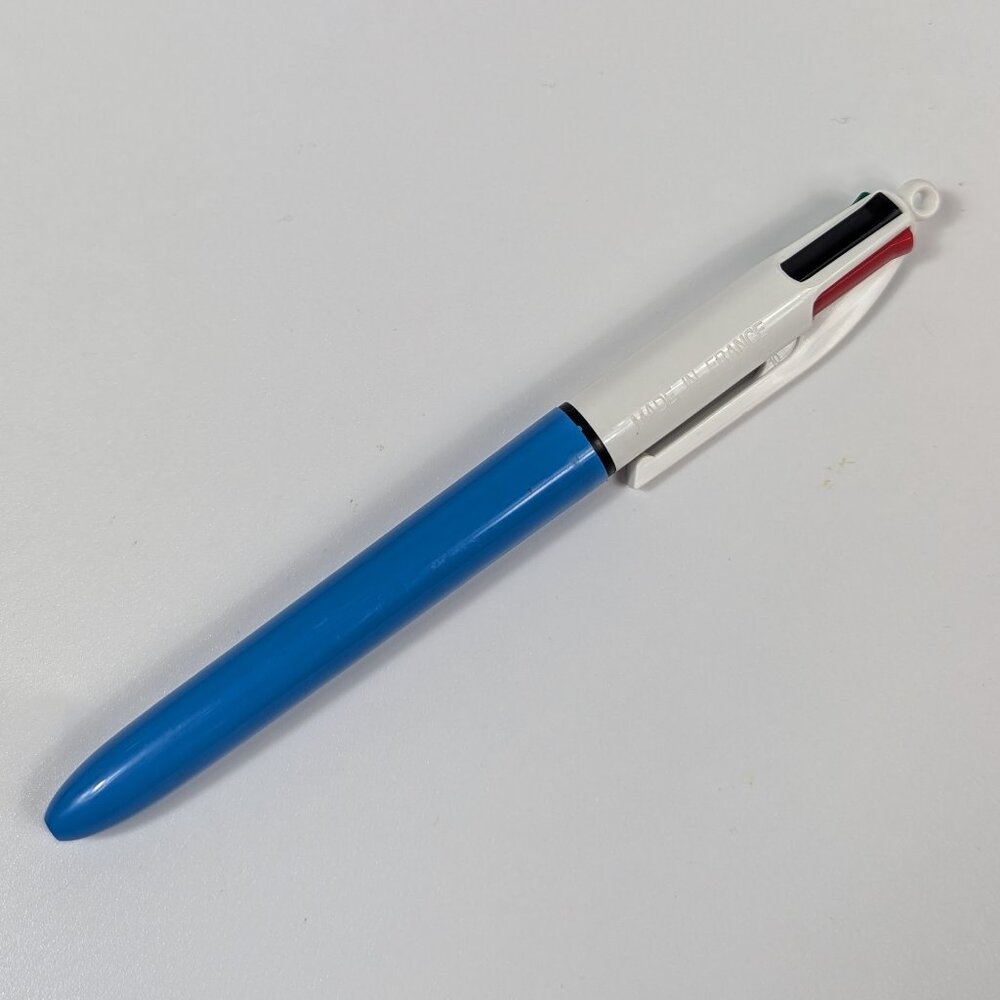 Vintage BIC 4-Color Click Ballpoint Pen Made in France Green Red Blue Black